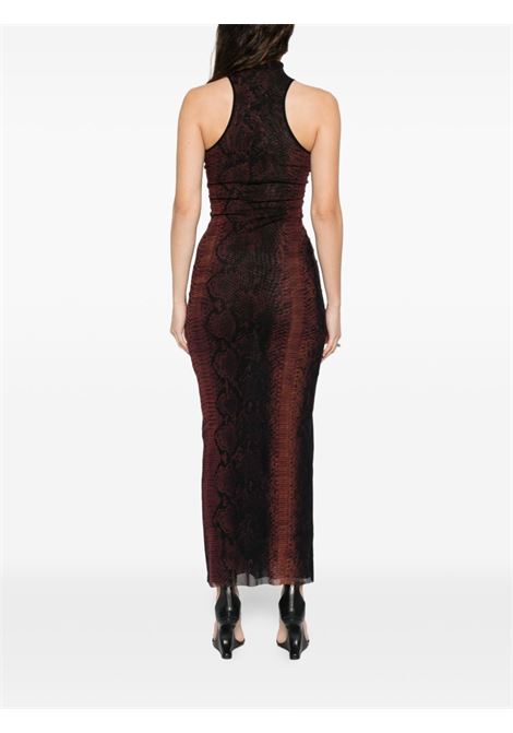 python long dress woman black and nìbrown JEAN PAUL GAULTIER | 26/01-W-DR109-M012P6000